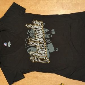 Chicago Blackhawks v-neck t- shirt.